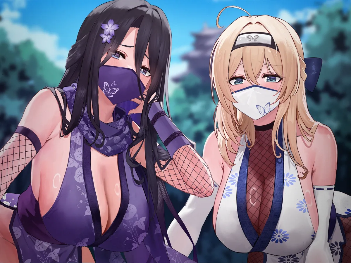 ✅ドスケベ差分付き✅【全編ぐっぽり両耳奥舐め】お耳がバグるまで出られない忍びの森～忍びの森に迷い込んでしまったあなたがドスケベWくノ一に耳穴調教される日常～