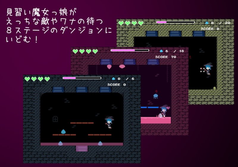 魔女とスライムの迷宮 - Pixel Shady Dungeon - 魔女とスライムの迷宮 - Pixel Shady Dungeon -