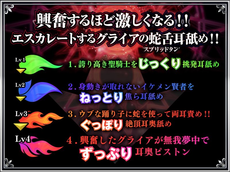 【超絶耳舐め地獄】魔王軍の幹部グライア様の監禁耳舐めわからせ調教地獄【極耳舐め】