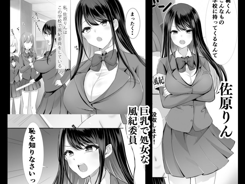 【JK彼女NTR】放課後はまだ帰れない ー巨乳処女風紀委員は一人Hを覗かれて‥ー