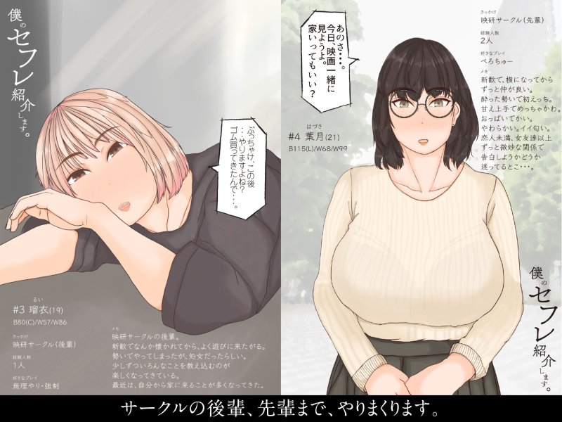 僕のセフレ紹介します。 僕のセフレ紹介します。