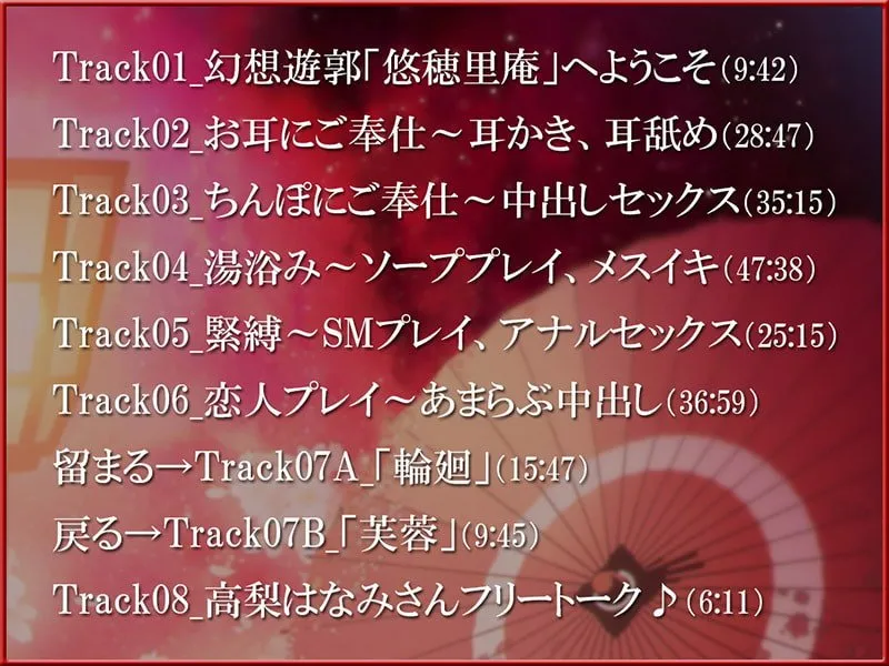 【CV:高梨はなみ】耳舐めコンシェルジュ♪ 徒花狂い咲く幻惑の色里にようこそ【KU100バイノーラル】