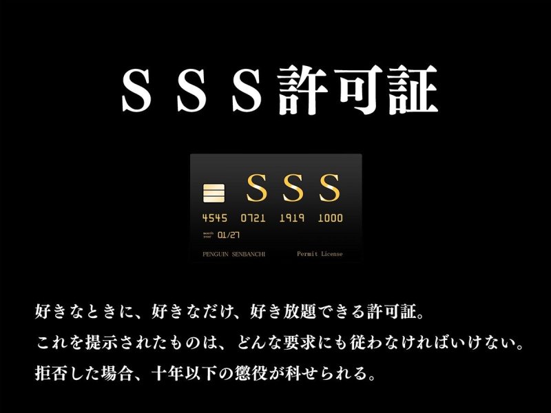 SSS許可証~好きなときに、好きなだけ、好き放題されるボクの学園生活~ SSS許可証~好きなときに、好きなだけ、好き放題されるボクの学園生活~