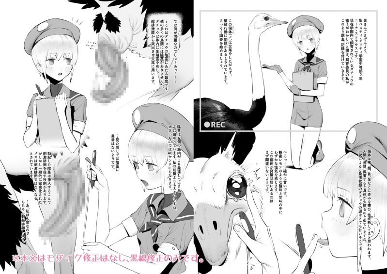 【ダチョウ×JC 獣姦】とりのきもちいい