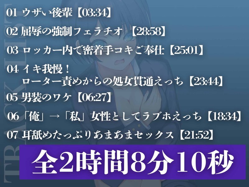 【男装JK】【低音ボイス】ダウナー”男装女子“のおま◯こ快楽堕ち【KU100】