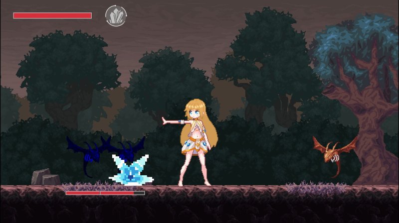 【横スクロールドットアクションエロ】聖女レリアと邪神遺跡