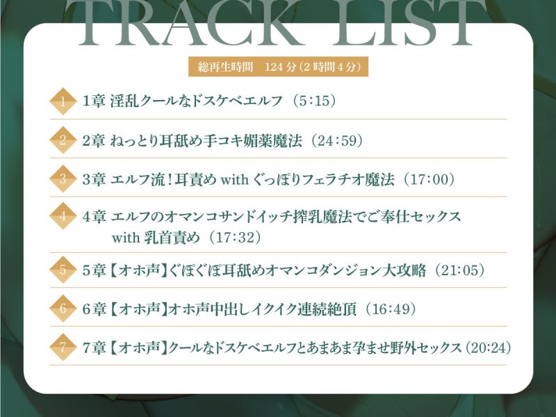 【オホ声】 事務的クールなドスケベエルフと搾精魔法の濃厚エッチ【KU100バイノーラル】