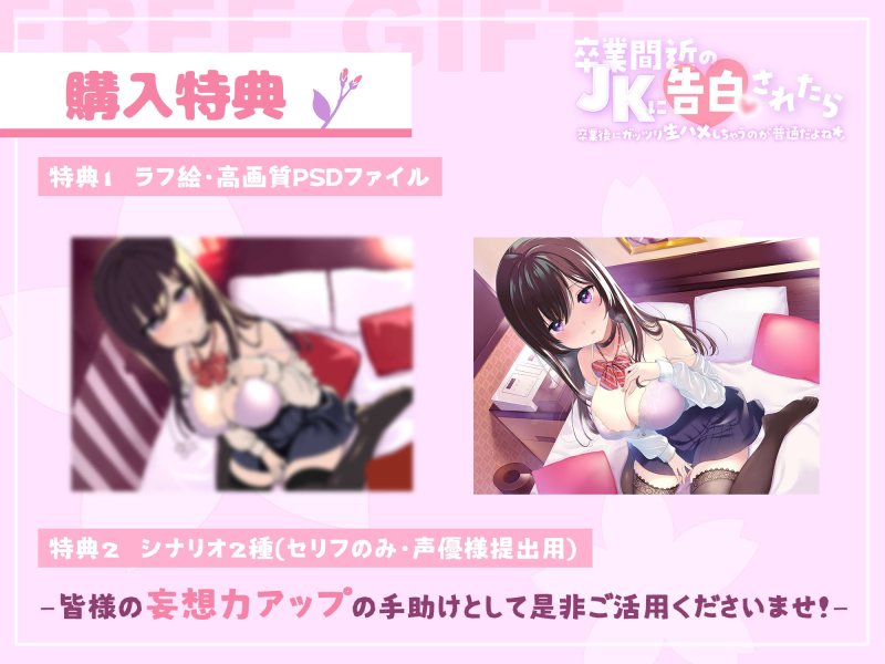 卒業間近のJKに告白されたら、卒業後にガッツリ生ハメしちゃうのが普通だよね【1週間限定110円】 卒業間近のJKに告白されたら、卒業後にガッツリ生ハメしちゃうのが普通だよね【1週間限定110円】