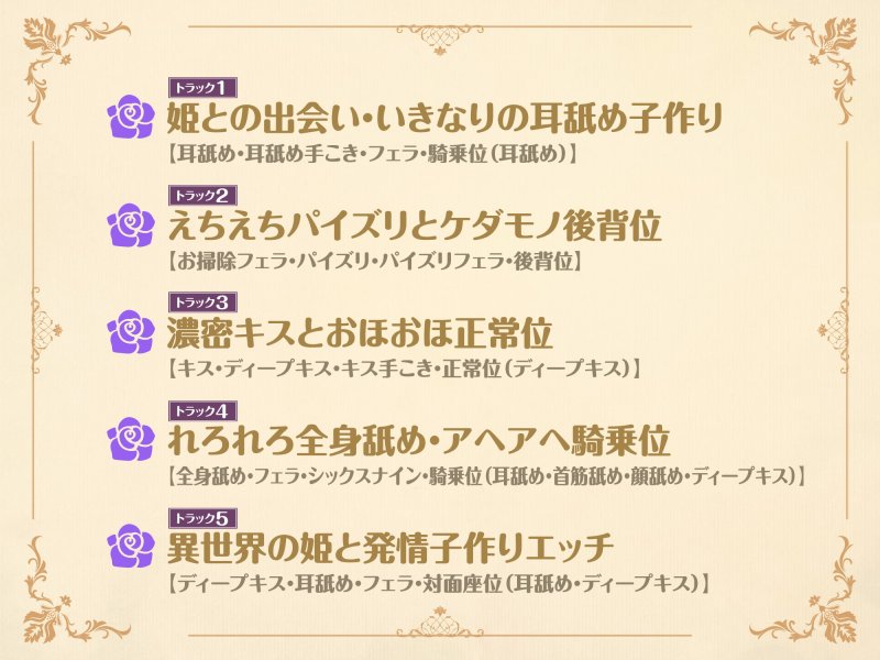 【KU100】耳舐め大好きロリ姫さまの生ハメ子作り生活! 〜異世界から来た者よ、わたしを孕ませて〜