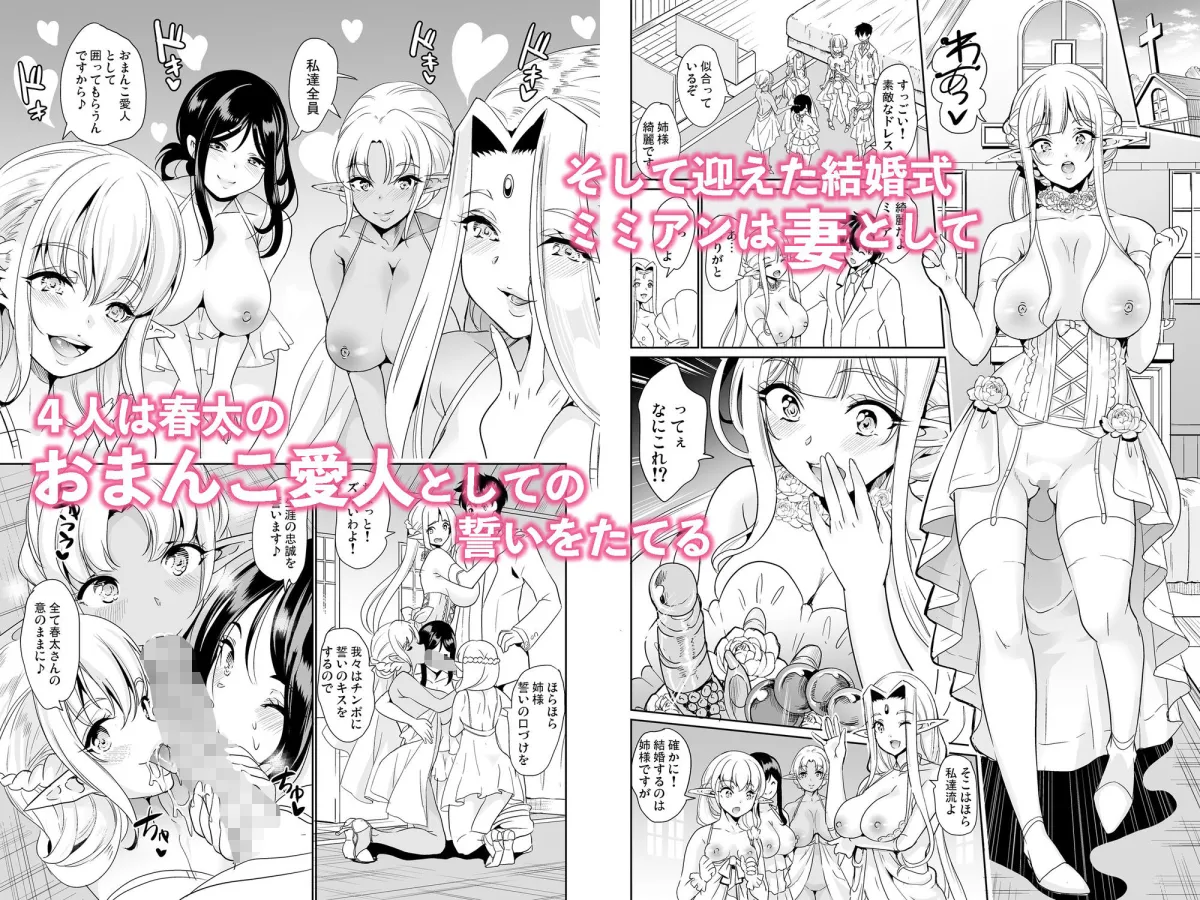 【異世界逆転生ハーレム】スケベエルフ姉妹、婚活に来る 総集編