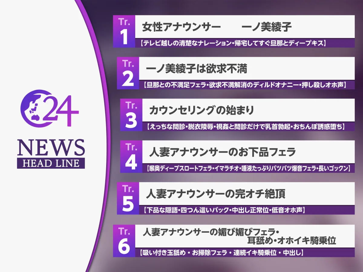 【御苑生メイ×人妻フェラNTR】【KU100】欲求不満の人妻アナを快楽カウンセリング ～私の本性は低音オホ声アクメする淫乱女です～