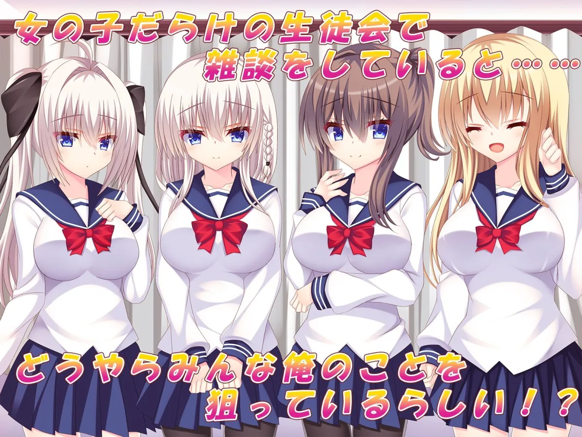 【JKハーレム】俺が生徒会を全員俺専属ハーレムにした場合♪～女の子だらけの生徒会で夢のモテ甘ハーレム♪～