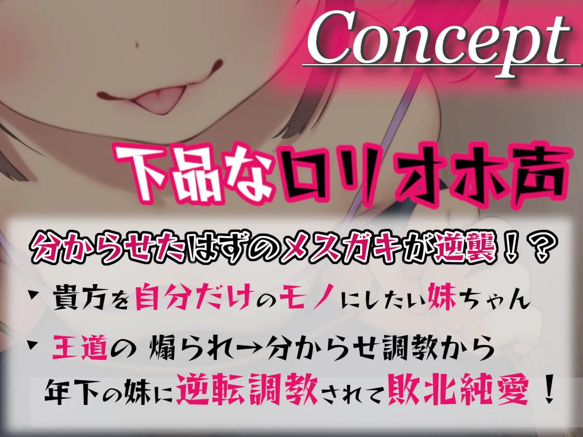 【兎月りりむ。×メスガキ】【敗北純愛】分からせたはずのメスガキ妹に調教されて分からされる