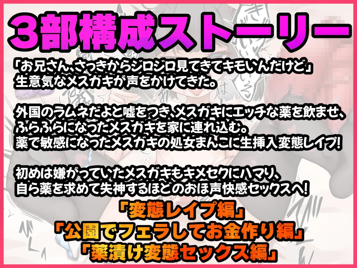 【おほ声キメセク】生意気なメスガキを薬漬けにして変態レイプ【バイノーラル録音リアル体験】