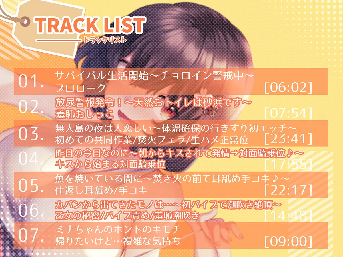 【CV:杏仁らいち】無人島に漂流したらJK彼女が出来たけど何かある? 生意気チョロインJKミナちゃんをパコり墜として救助が来るまで人無しゴム無し中出しおまんこリゾートを満喫しちゃう!!