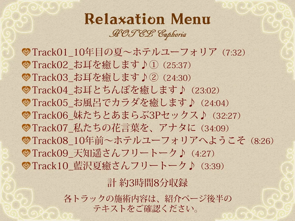 【CV:天知遥＆藍沢夏癒】耳舐めコンシェルジュ♪ 愛しきお兄様に至高の癒やしと快楽を【KU100バイノーラル】
