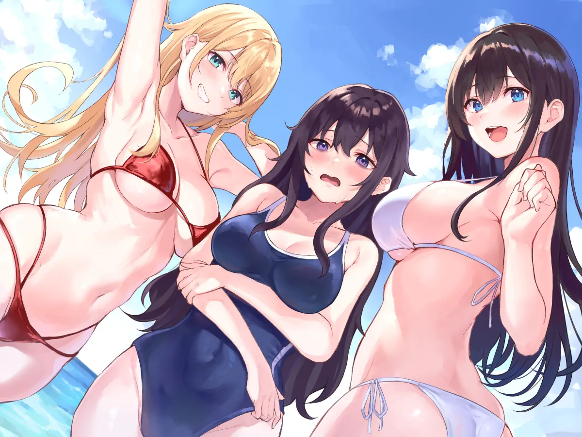 【柚木つばめ＆鳴瀬なごみ×JK】【全編4P耳舐め！！】エッチしまくり修学旅行☆ドスケベJK三人娘♪過去作ヒロイン勢ぞろい！！！ 【初見さんもOK♪】