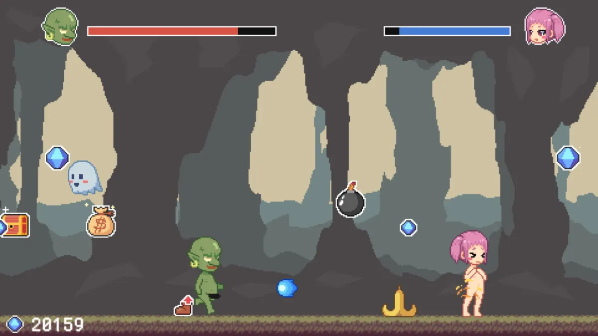 【メスガキわからせ横スクロールエロアクションゲーム】ゴブリンVSメスガキ