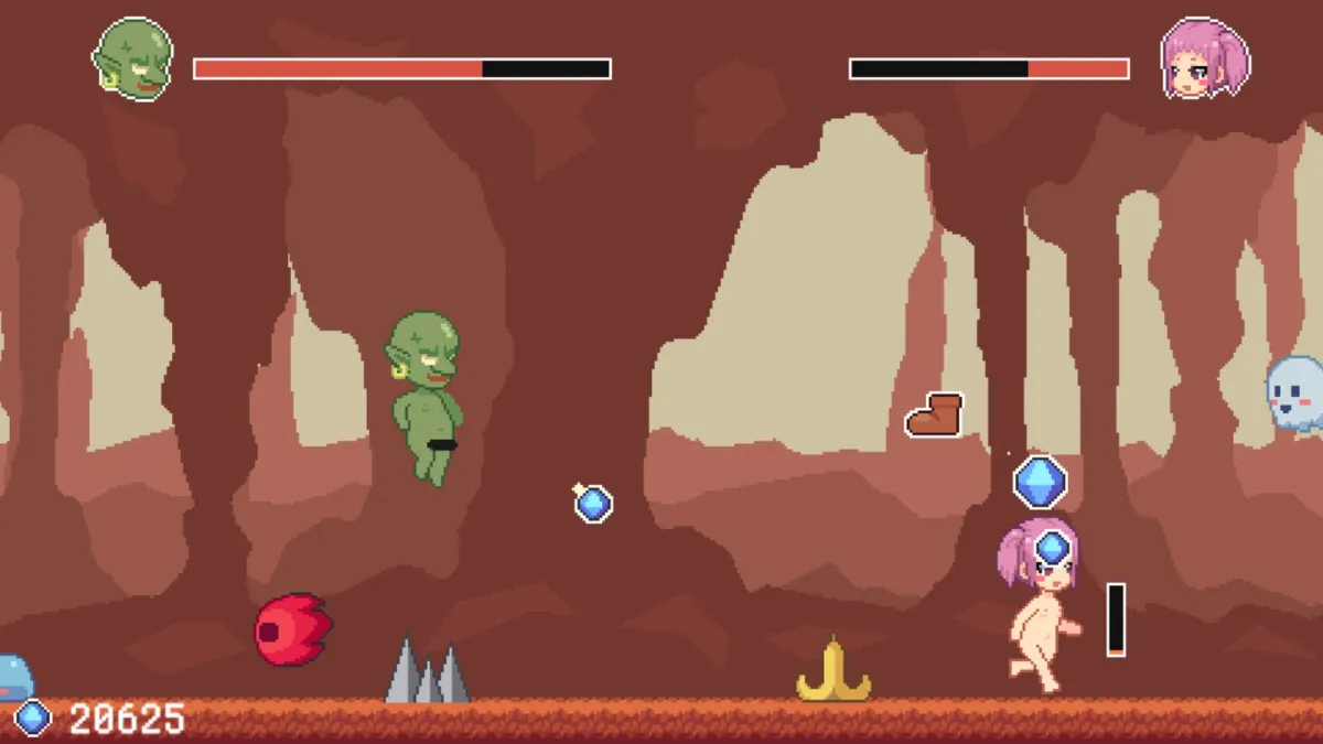 【メスガキわからせ横スクロールエロアクションゲーム】ゴブリンVSメスガキ