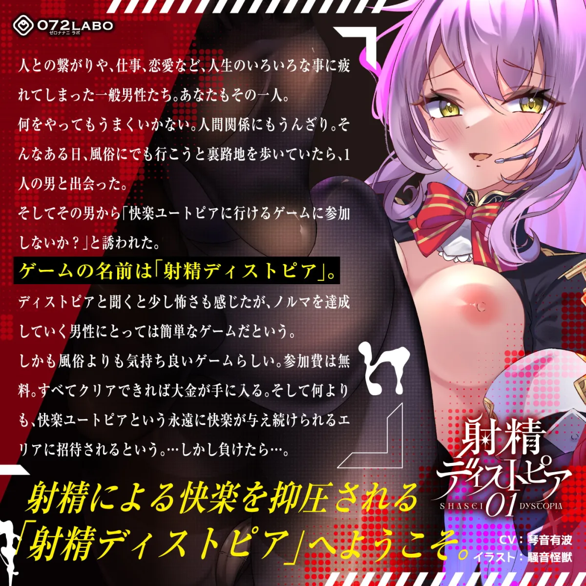 【琴音有波】【射精デスゲーム】ノルマ式ゲーム「射精ディストピア01」〜精子を賭けた怪しいゲームに参加してしまった〜【Ruined Orgasm】【騒音怪獣】