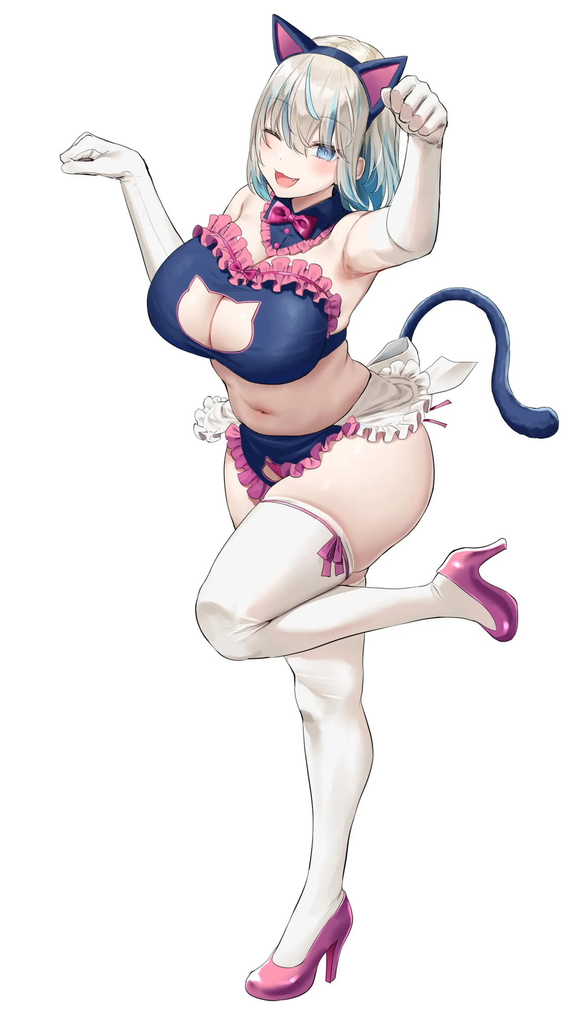 【高梨はなみ】【KU100】猫耳メイドカフェで人気ナンバーワン＆ツーの女の子に甘々耳舐め接客をしてもらうお話♪【oekakizuki】