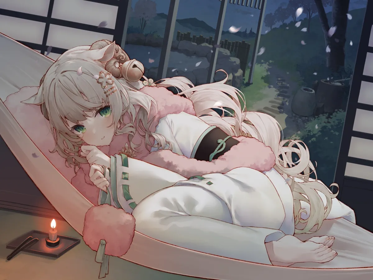 【耳かき・羊抱きまくら・添い寝】やおよろ温泉郷 ～羊神まよいのふわふわ一緒に眠りたいぴったり寄り添いご奉仕～【CV.石見舞菜香】【徳之ゆいか】