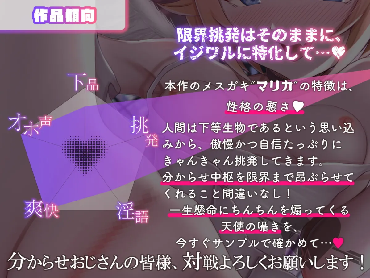 【10月22日まで!豪華7大特典＆前半無料】絶対オホ声堕天!性悪メスガキ天使お◯んこ分からせ【嘘オホ挑発】CV:兎月りりむ。【のっふん】