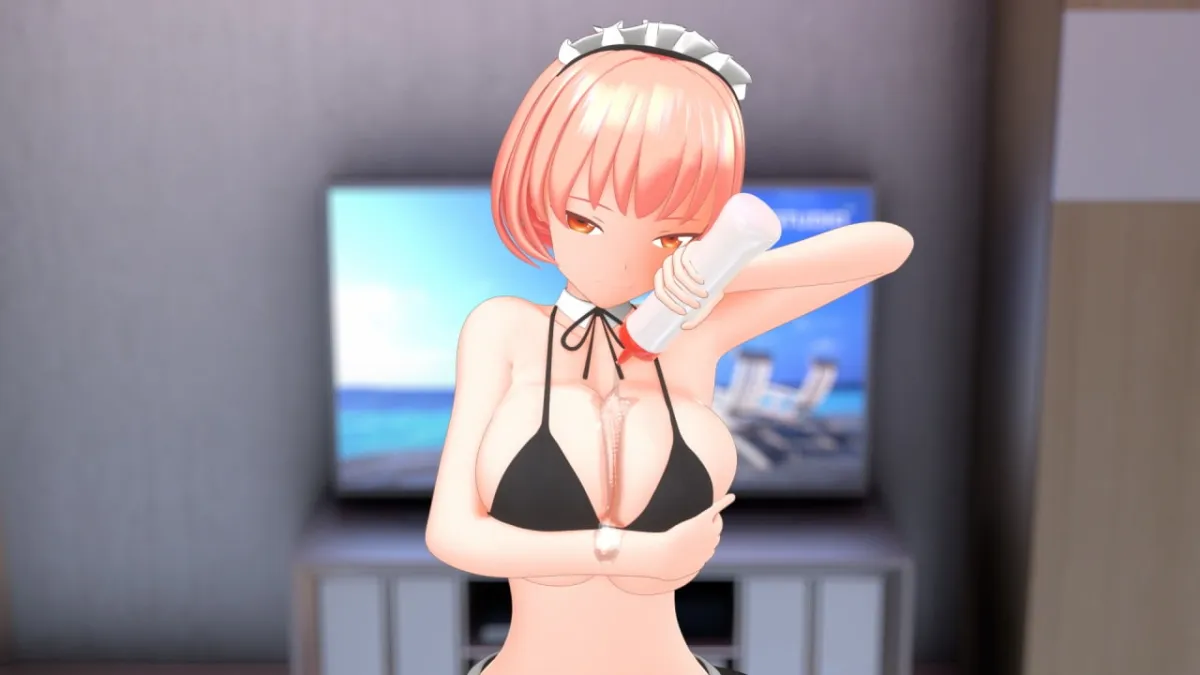 【ビキニメイドパイズリ3Dアニメ】パイズリデリバリー ～めいどびきに×ろーしょんおぷしょん～