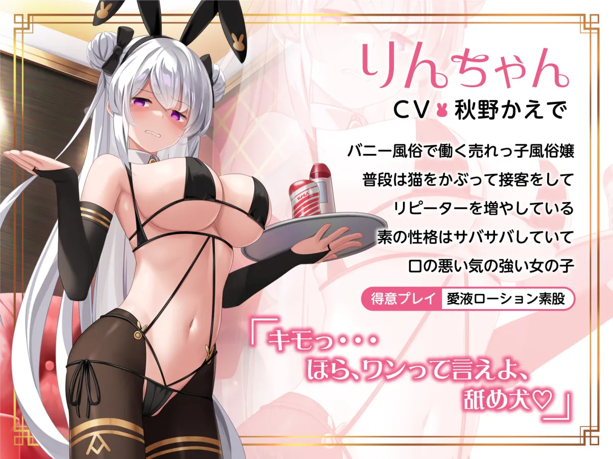 【秋野かえで】【1周年企画第2弾‼︎ずっと220円】僕の性欲にドン引きする口悪逆バニー風俗嬢〜バニーに罵られながら必死のお射精タイム〜【しもふりたけのこ】