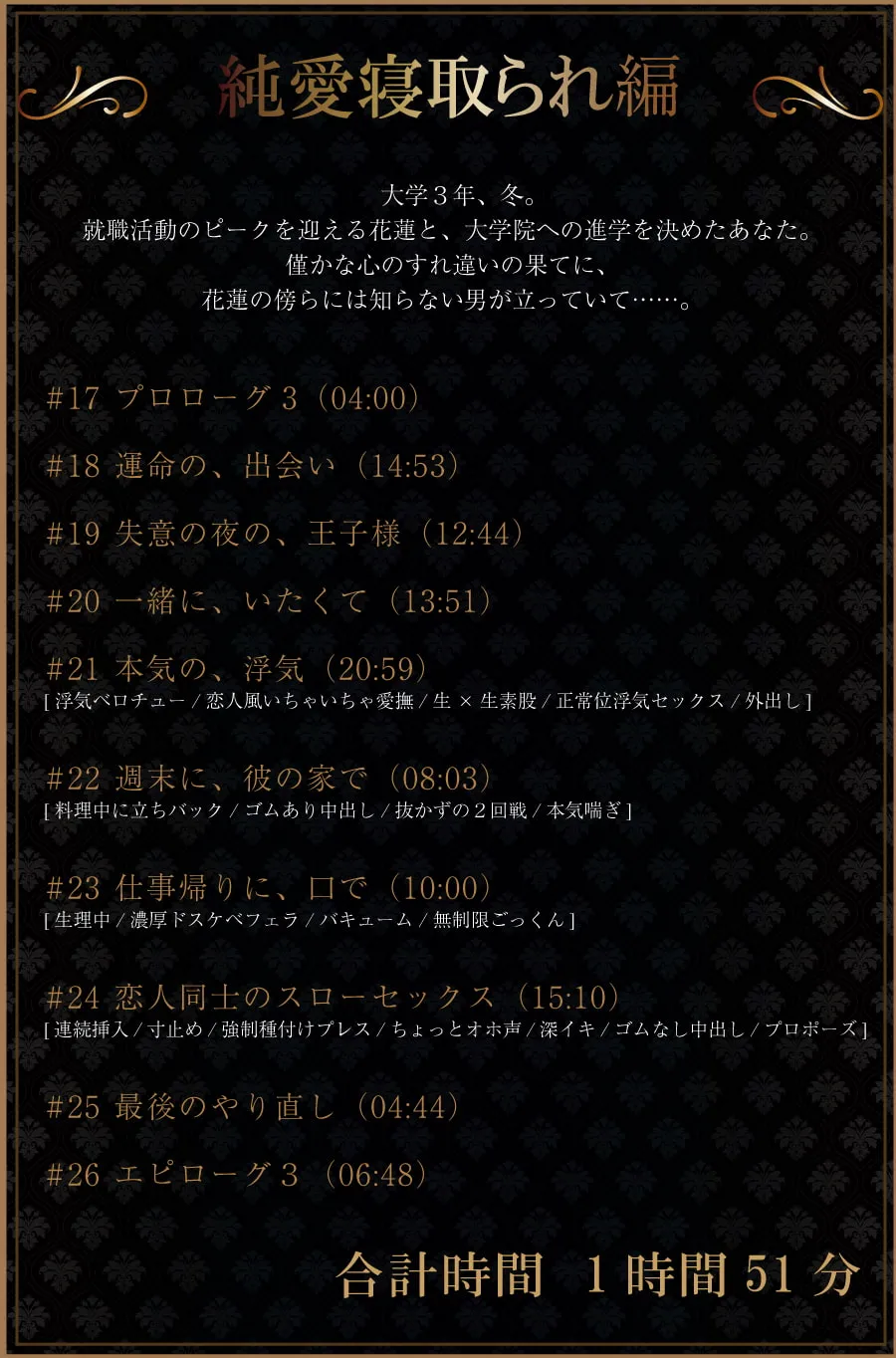 【涼花みなせ＆浅木式×NTR】【超ボリューム約6時間】最愛のJD彼女は何度でも寝取られる【めぃん】