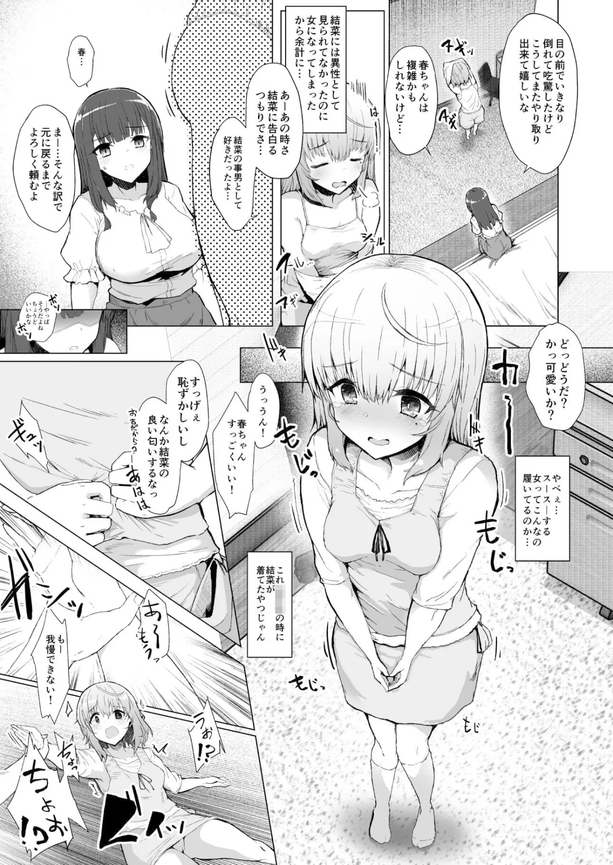 【ふたなり×女体化TSF 百合】もう戻れない…- ふた娘の性態 その2 -