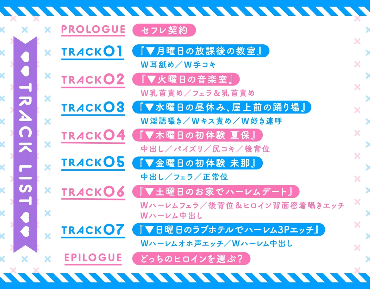 【CV:陽向葵ゅか様＆涼花みなせ様】ハメフレ～むっつりスケベな幼馴染JK'sとハーレム乱交する1週間【ハーレムオホ声END】【clear】