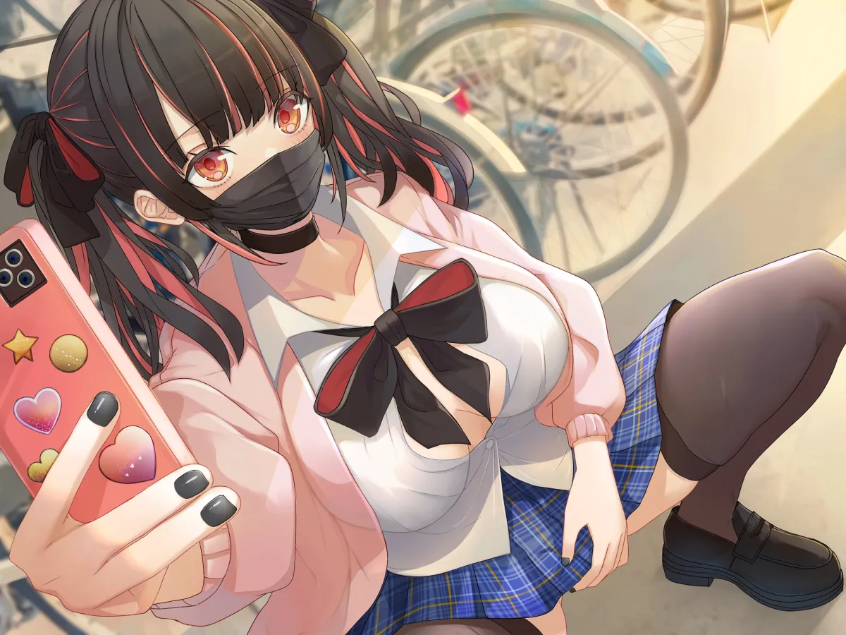 【CV:藤村莉央】【期間限定330円】超絶かわいい黒マスクJKが付き合ってみたら、自撮り好きな地雷系女子だった...【イラスト:popjonX】