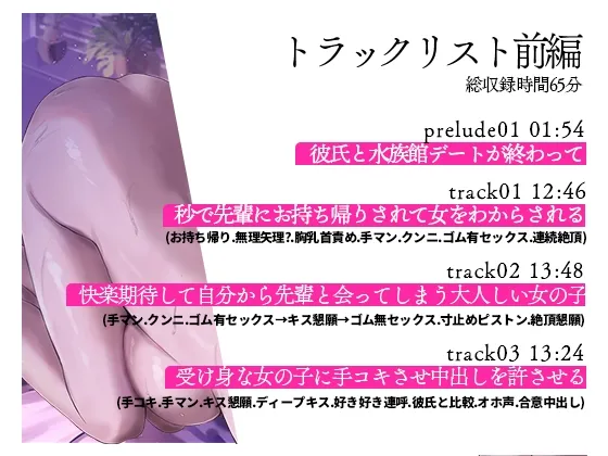 【杏仁らいち×JD彼女NTR】【期間限定220円/オホ声】彼氏はいるけど男慣れしてない大人しい女の子を寝取ったら即堕ちしたのでメスをわからせる音声