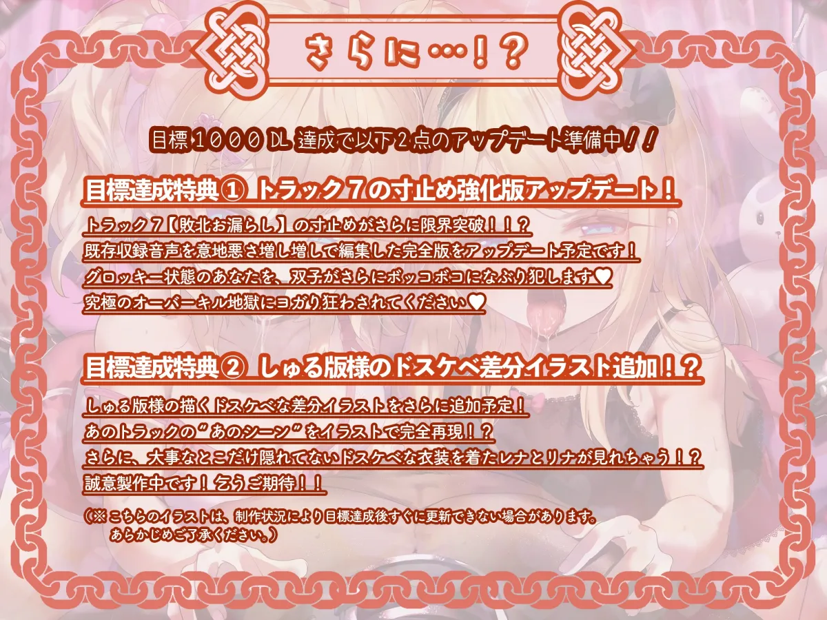 【兎月りりむ。×メスガキ】【寸止め3時間超】意地悪な双子の終わらないオーバーキル射精我慢地獄【KU100】【イラスト:しゅる版】