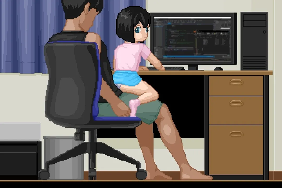 【父×JS娘 近親相姦ドット絵エロアニメ】シングルファーザーのワンルーム 【父×JS娘 近親相姦ドット絵エロアニメ】シングルファーザーのワンルーム