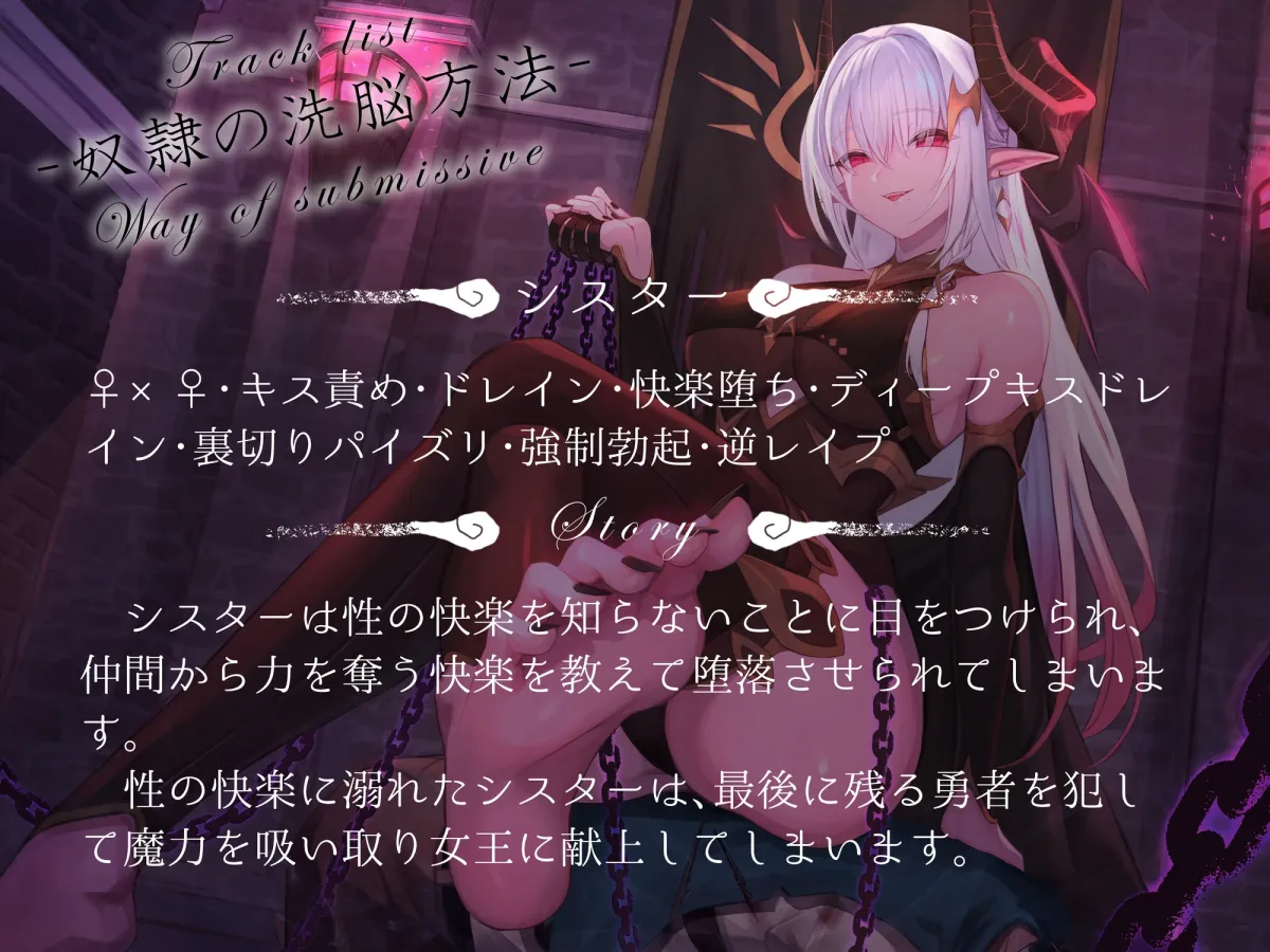 【CV:大山チロル＆御子柴泉】【洗脳×連鎖堕ち】声に操られ全滅する勇者パーティ～全員仲良く女王様の快楽奴隷に～【KU100】