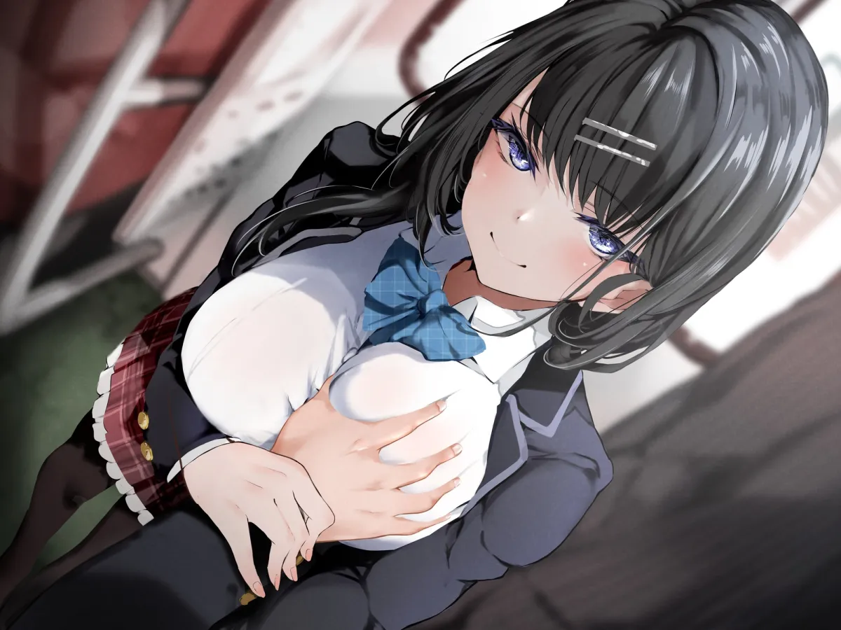 【CV:涼花みなせ】満員電車でジト目なドスケベダウナーJKに逆痴漢される