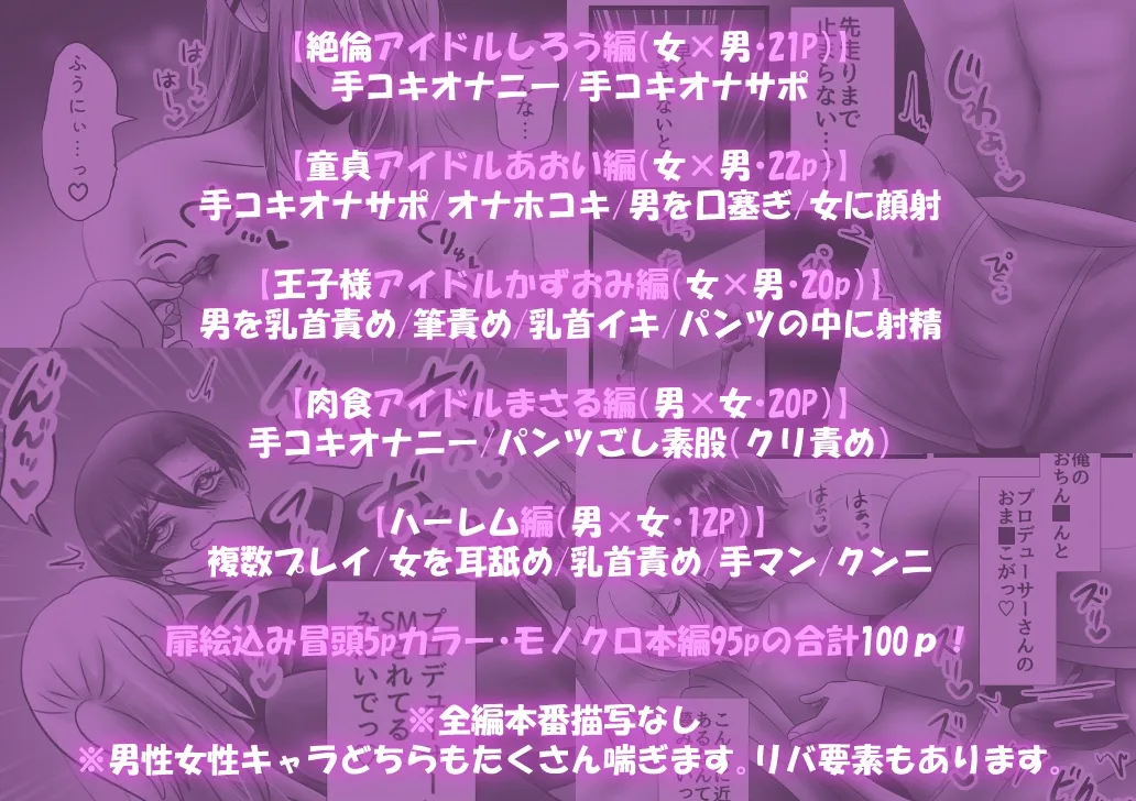 【4人組イケメンアイドル×プロデューサー】発情アイドル4人をオナサポする話 【4人組イケメンアイドル×プロデューサー】発情アイドル4人をオナサポする話