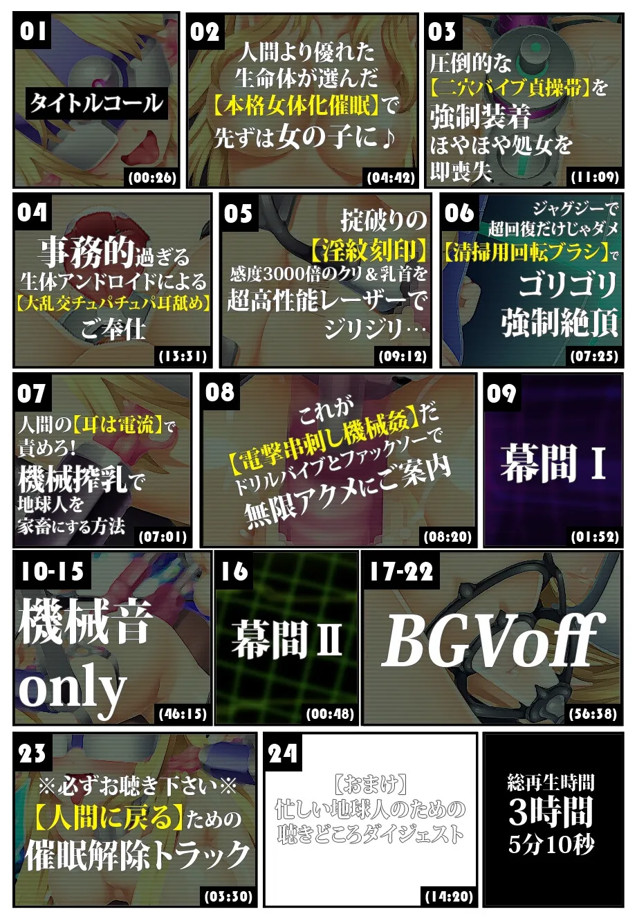 【CV:秋山はるる/山田じぇみ子】【耳奥ビリビリ高圧電流】デイドリームTS機械姦III～どうしてもメス化したいあなたの、宇宙を揺るがすヤバいオーガズム～