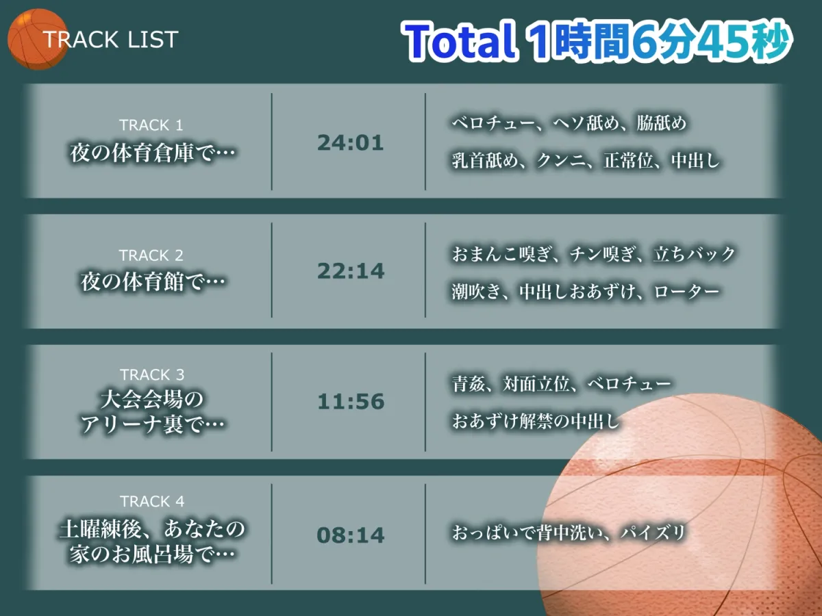 【CV:氷花院しずく子】【バスケ部JK】背もケツも乳も喘ぎ声も全部デカい後輩と汗臭SEX