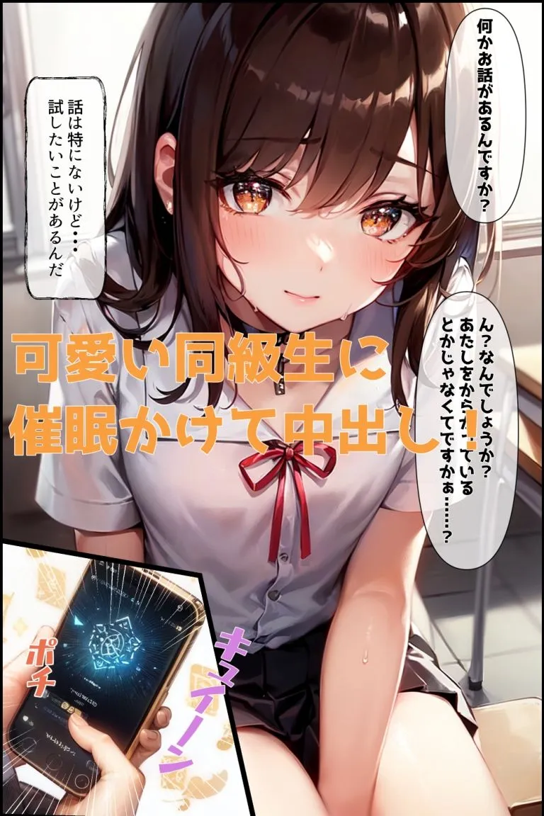 【JK催眠アプリ孕ませ】催眠かけて制服娘にボテ腹中出し