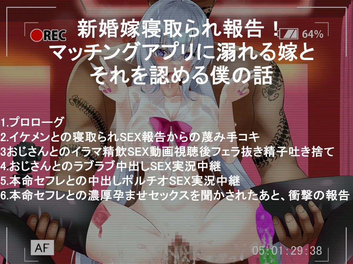 【CV:乙倉ゅい】新婚寝取られ報告!マッチングアプリに溺れる嫁とそれを認める僕の話 【CV:乙倉ゅい】新婚寝取られ報告!マッチングアプリに溺れる嫁とそれを認める僕の話