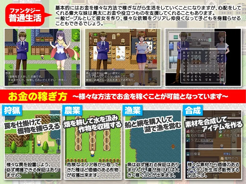 【異世界転生スローライフエロRPG】確かに妹は伝説級の勇者様になりましたが兄の僕は一般人ですけど、何か問題でも?