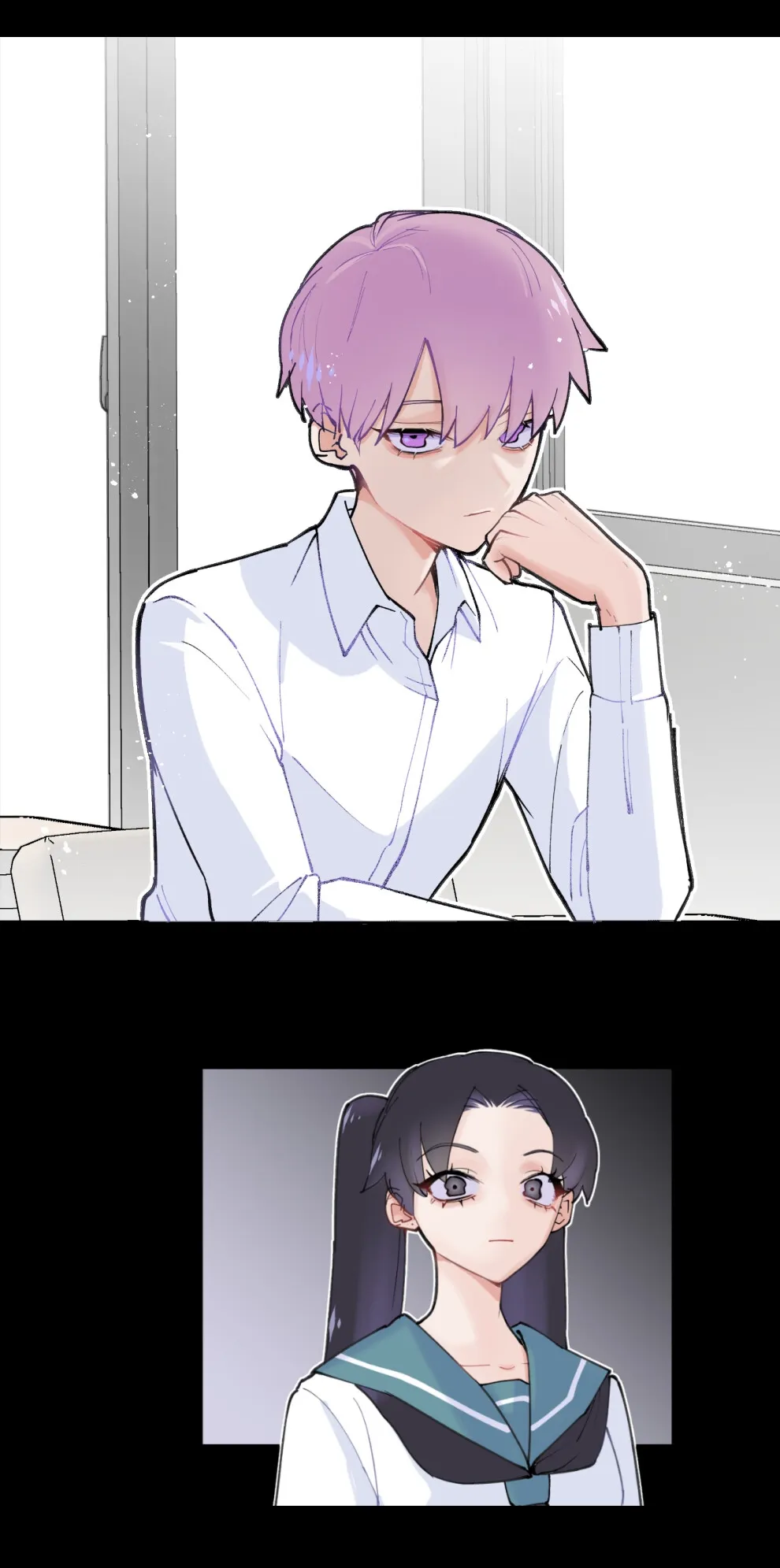 【JK×男子高校生】ピンクブルーカラーミニ漫画+カラーイラスト4枚【女性攻め・男性受け 逆転なし】