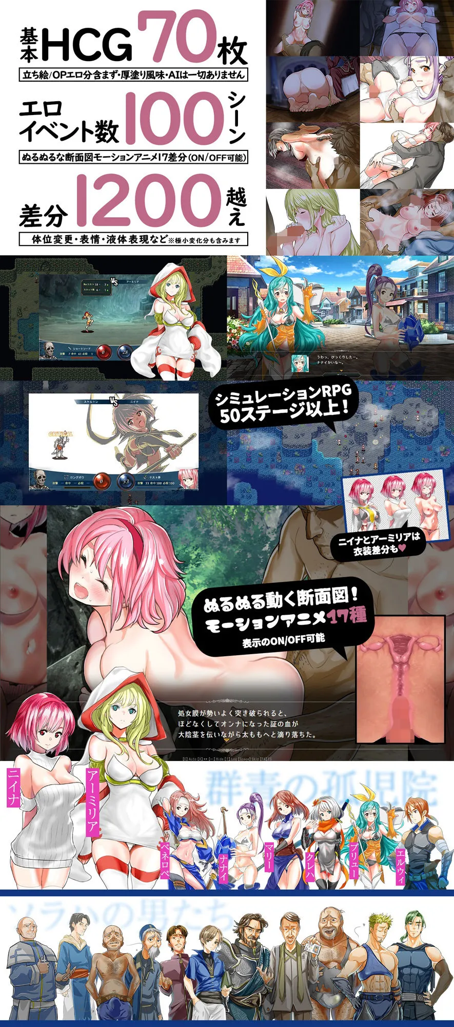 【孤児院少女NTRエロSRPG】群青のオルファネージ ~淫欲に堕ちゆく無垢なる少女~ 【孤児院少女NTRエロSRPG】群青のオルファネージ ~淫欲に堕ちゆく無垢なる少女~