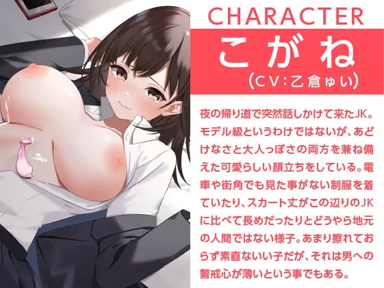 【CV:乙倉ゅい】神待ち黒髪JKを泊める代わりに犯す夜＜KU100 バイノーラル＞