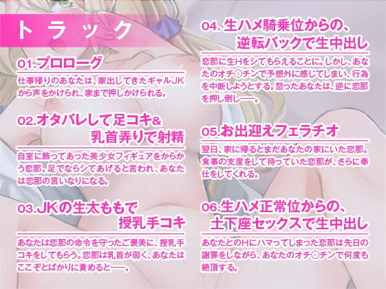 【102分】メスガキギャルJKのオモテとウラ〜神待ち逆ナンJKにおねだりされる〜