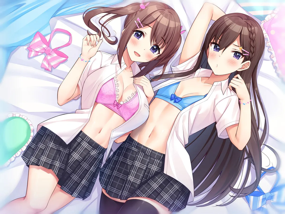 【4時間/W耳舐め】あなたを取り合い～えっちな幼馴染姉妹、JK巨乳の妹とちっぱいツンデレ姉～