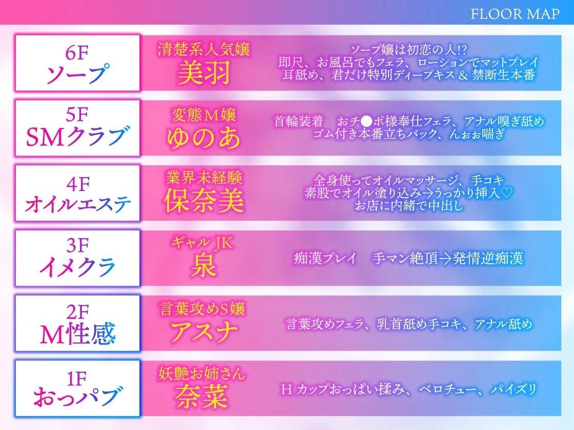 【期間限定330円!】風俗タワー ~1人6役!?密着性感フルコース【KU100】 【期間限定330円!】風俗タワー ~1人6役!?密着性感フルコース【KU100】
